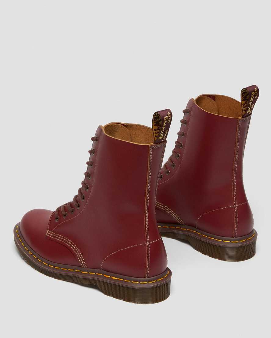 Červené pánské boty dr. martens 1490 vintage made in england do poloviny lýtek