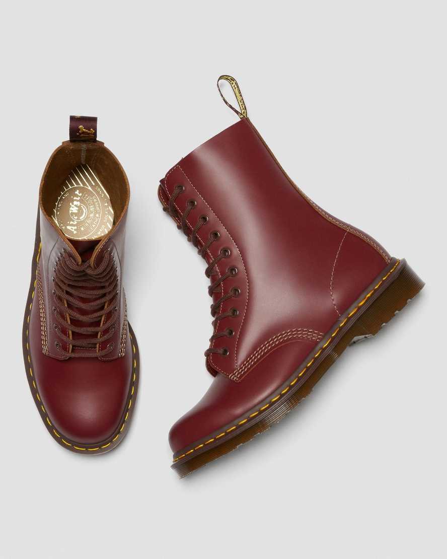 Červené pánské boty dr. martens 1490 vintage made in england do poloviny lýtek