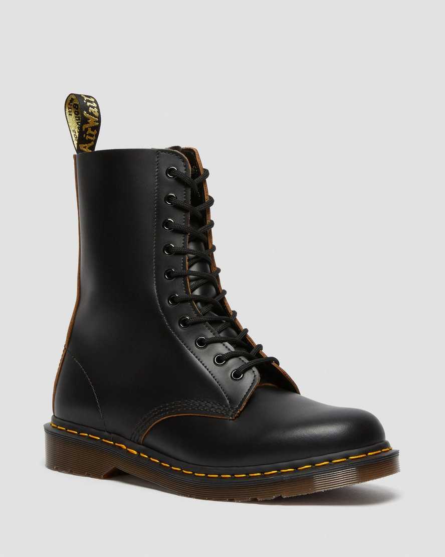 Černé pánské boty dr. martens 1490 vintage made in england do poloviny lýtek