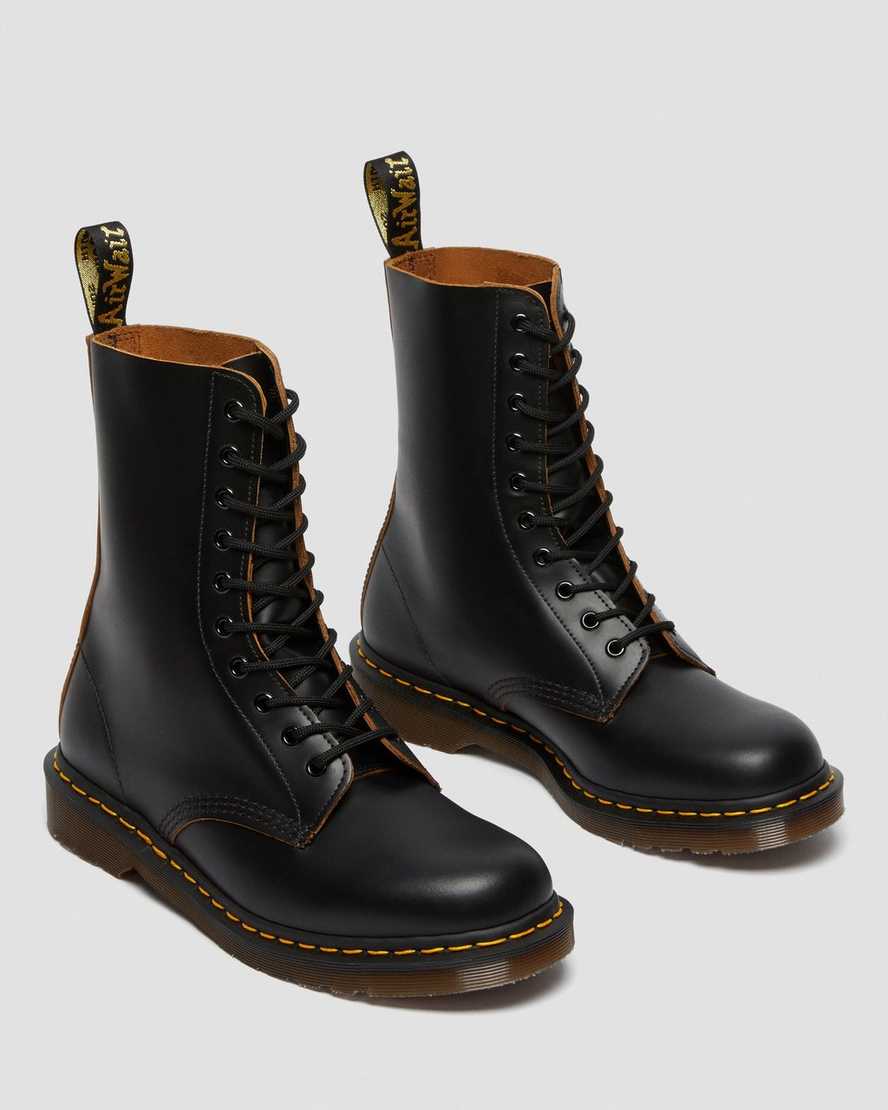Černé pánské boty dr. martens 1490 vintage made in england do poloviny lýtek