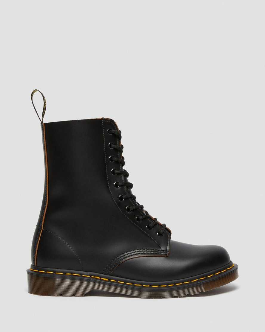 Černé pánské boty dr. martens 1490 vintage made in england do poloviny lýtek