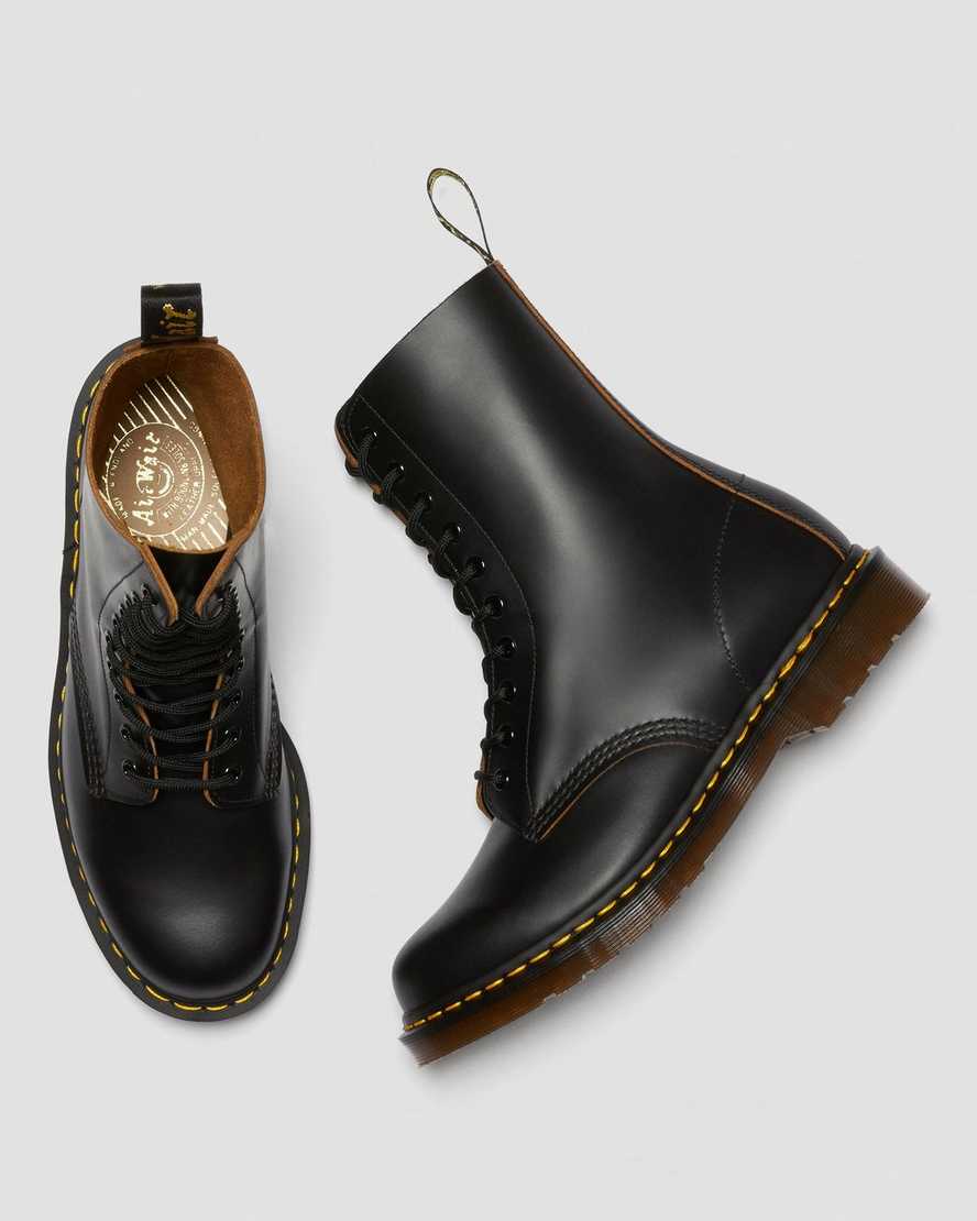 Černé pánské boty dr. martens 1490 vintage made in england do poloviny lýtek