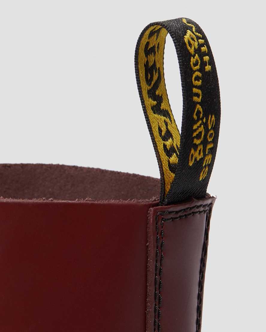 Červené pánské boty dr. martens 1490 smooth do poloviny lýtek