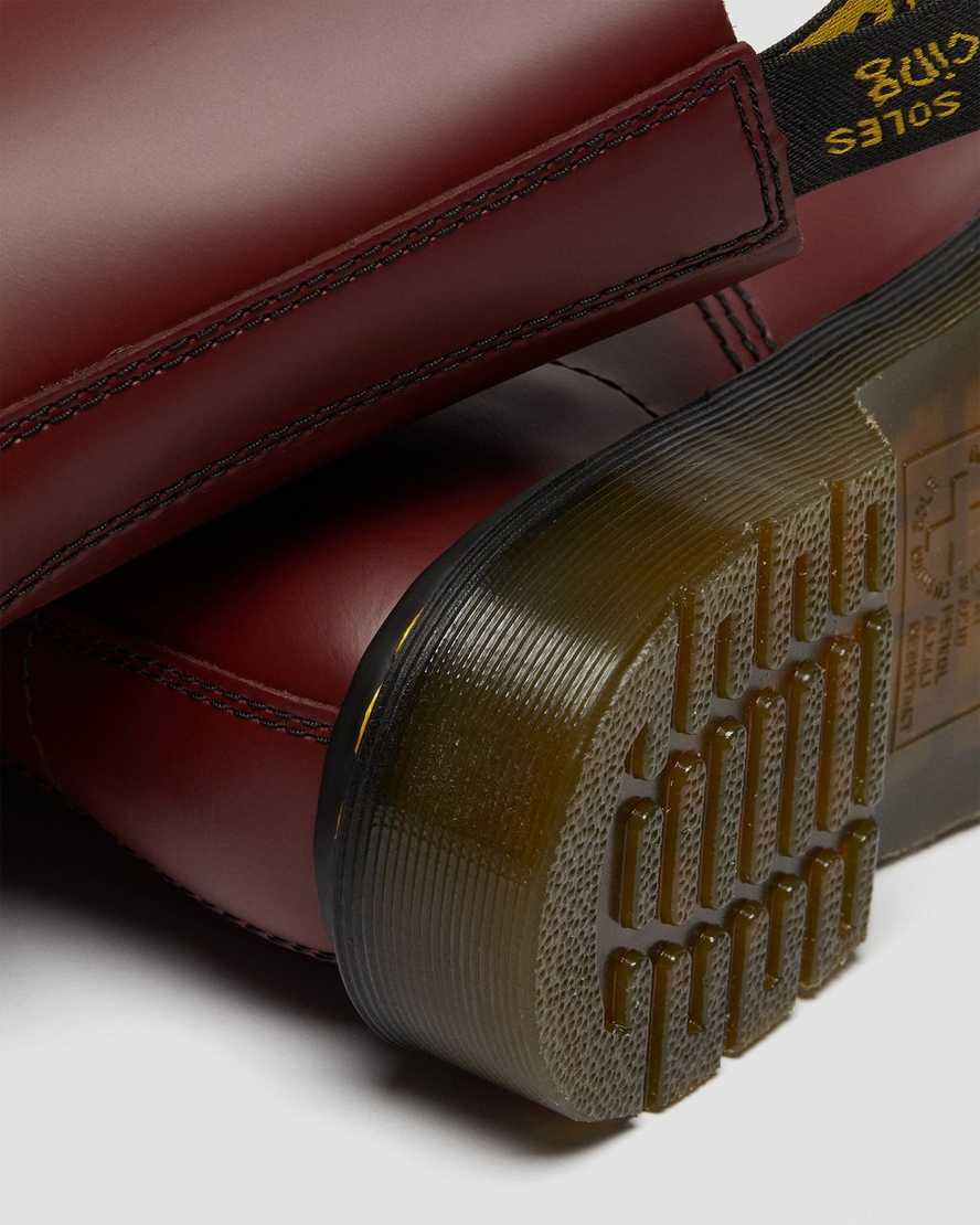 Červené pánské boty dr. martens 1490 smooth do poloviny lýtek