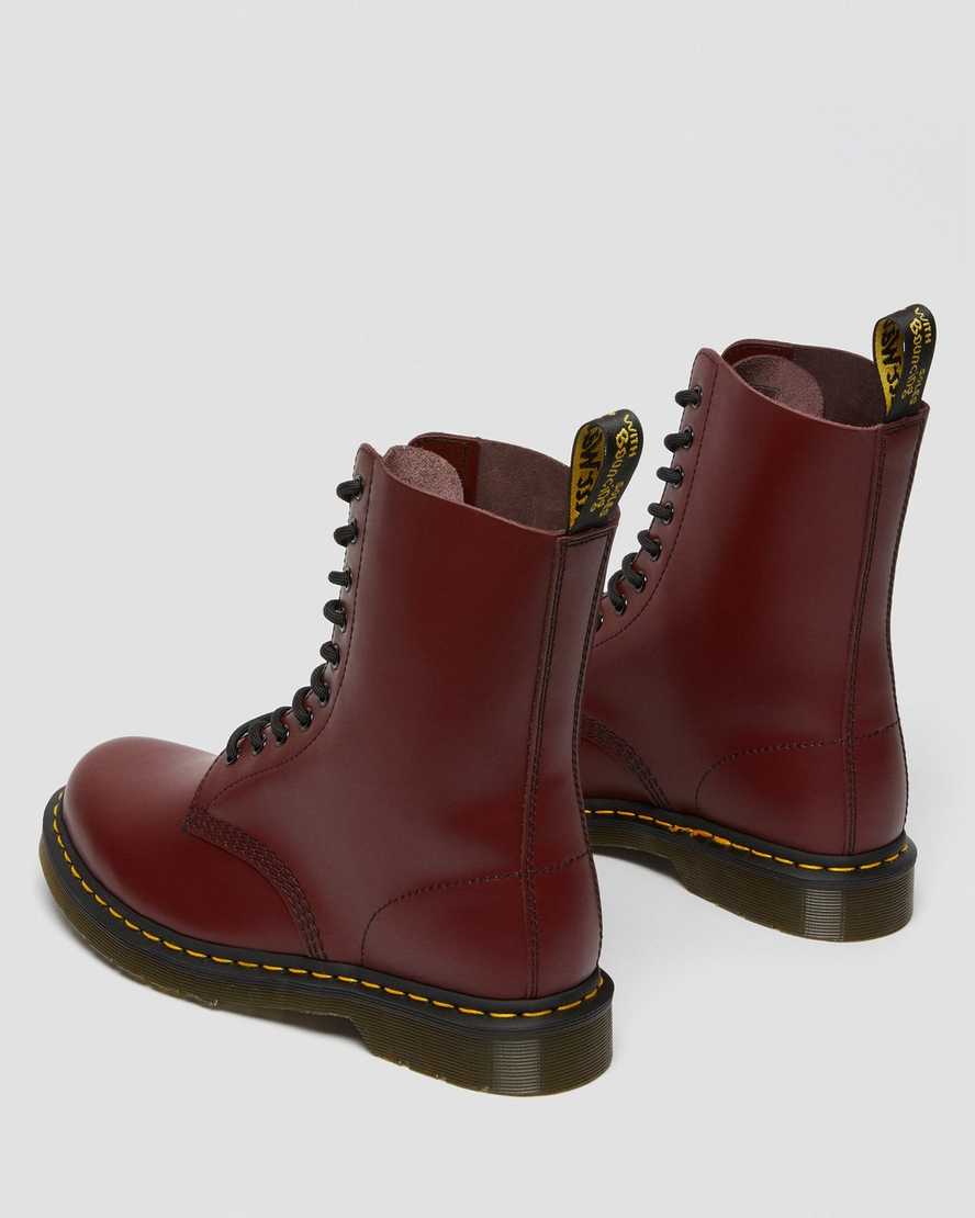 Červené pánské boty dr. martens 1490 smooth do poloviny lýtek