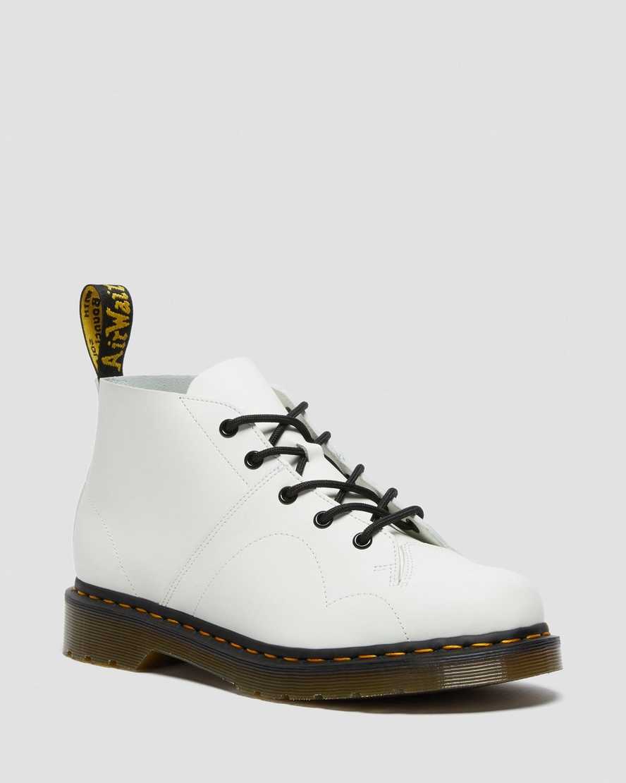 bílé pánské boty dr. martens church smooth monkey