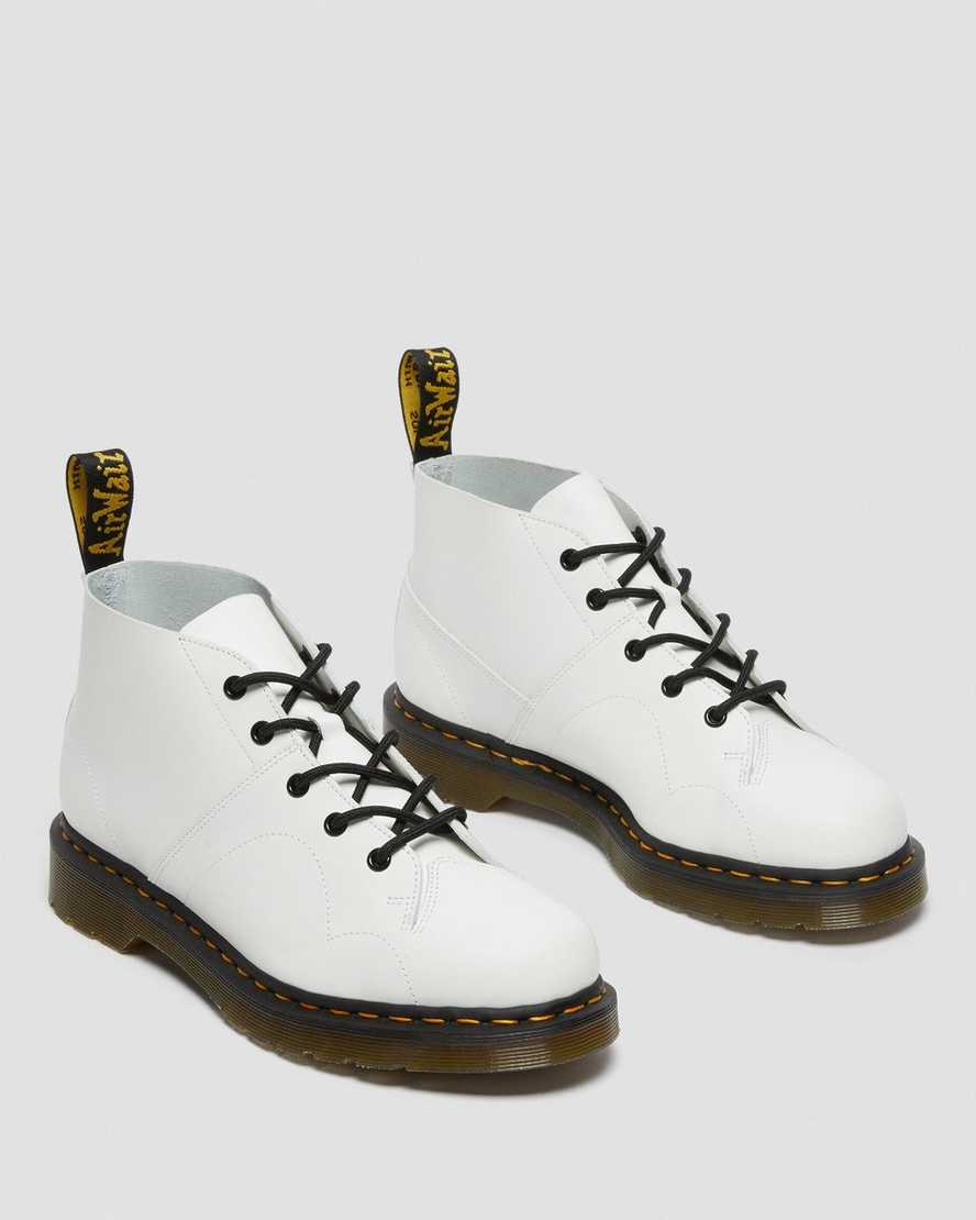 bílé pánské boty dr. martens church smooth monkey