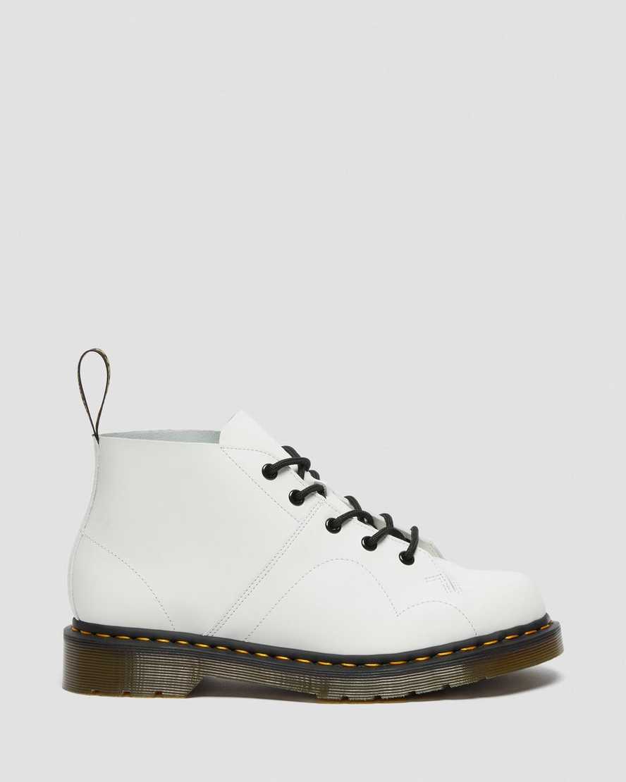 bílé pánské boty dr. martens church smooth monkey