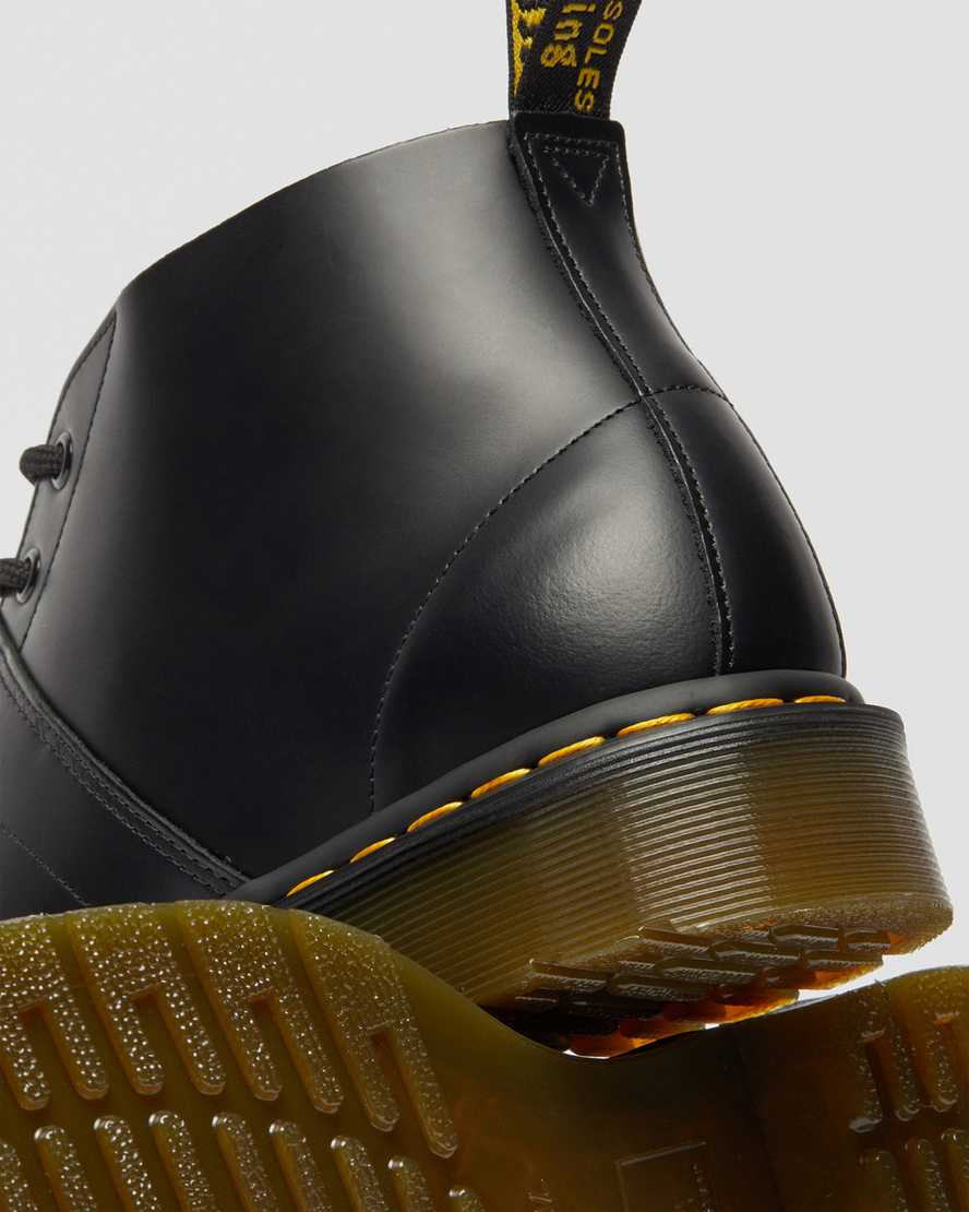Černé pánské boty dr. martens church smooth monkey