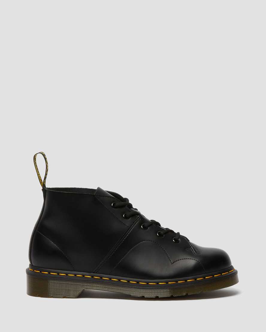 Černé pánské boty dr. martens church smooth monkey