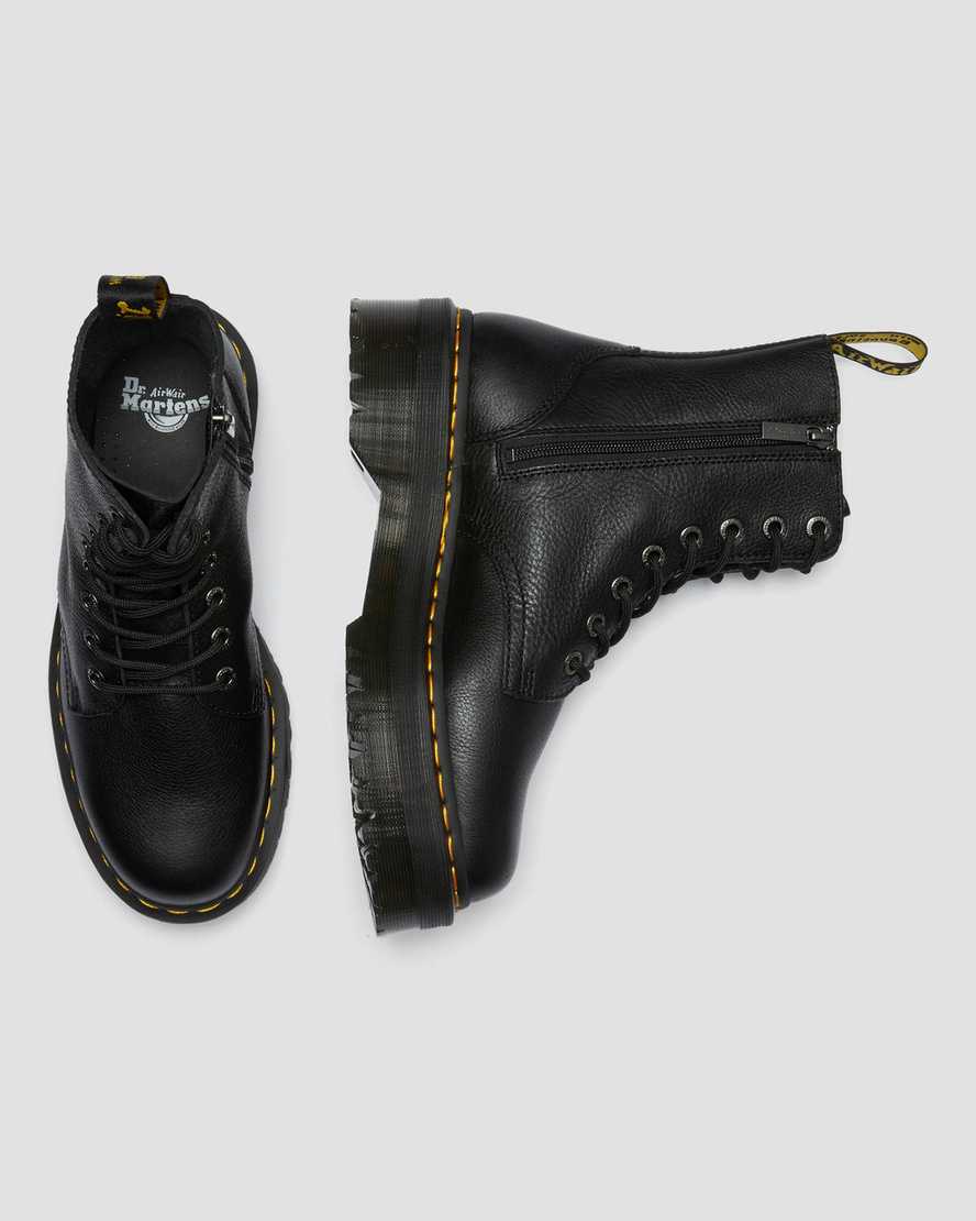Černé pánské boty na platformě dr. martens jadon pisa