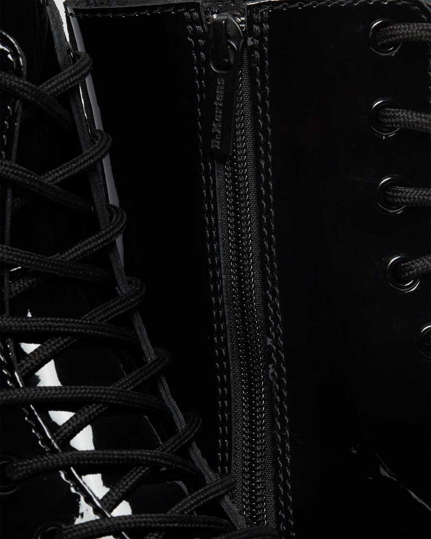 Černé pánské boty na platformě dr. martens jadon patent