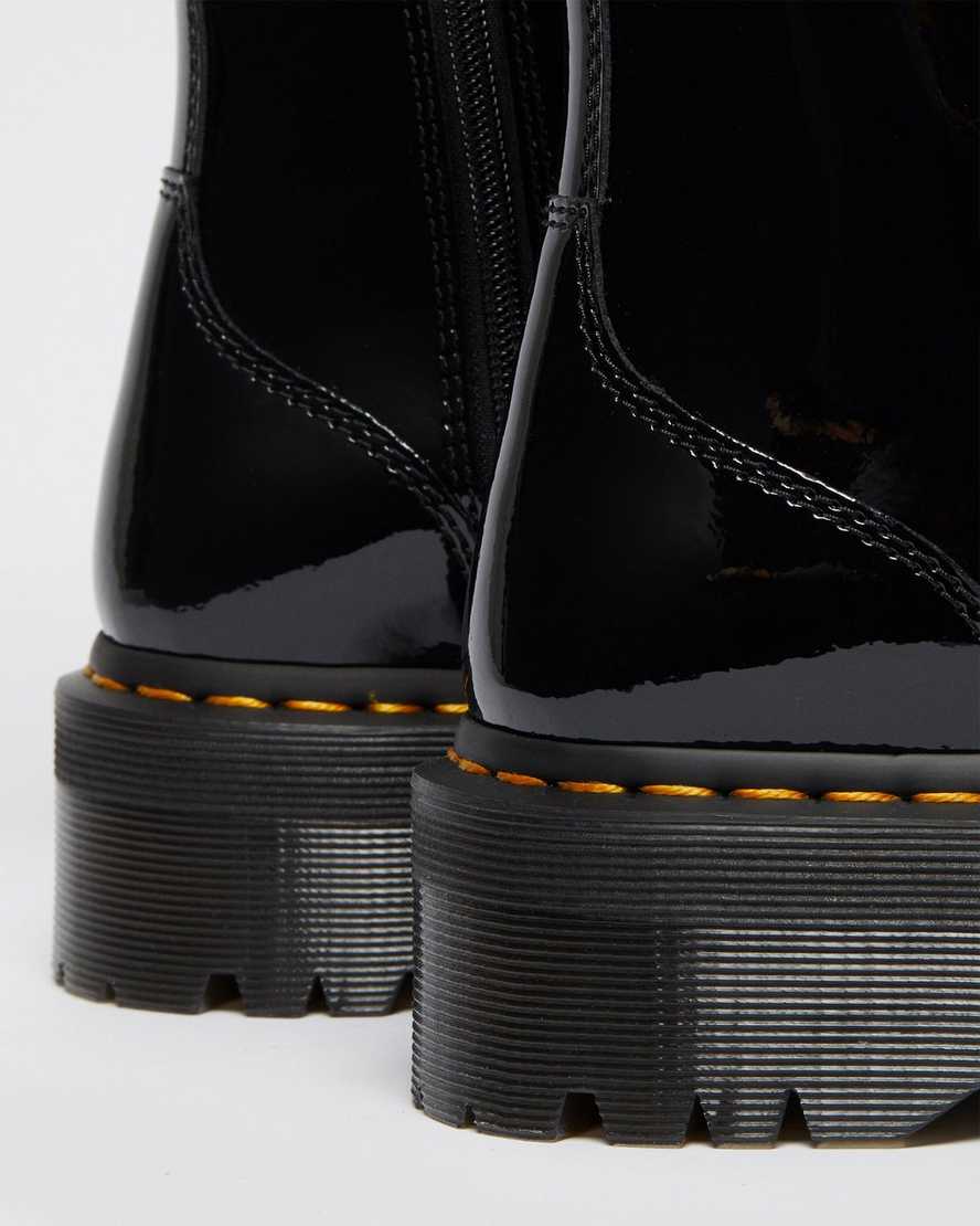 Černé pánské boty na platformě dr. martens jadon patent