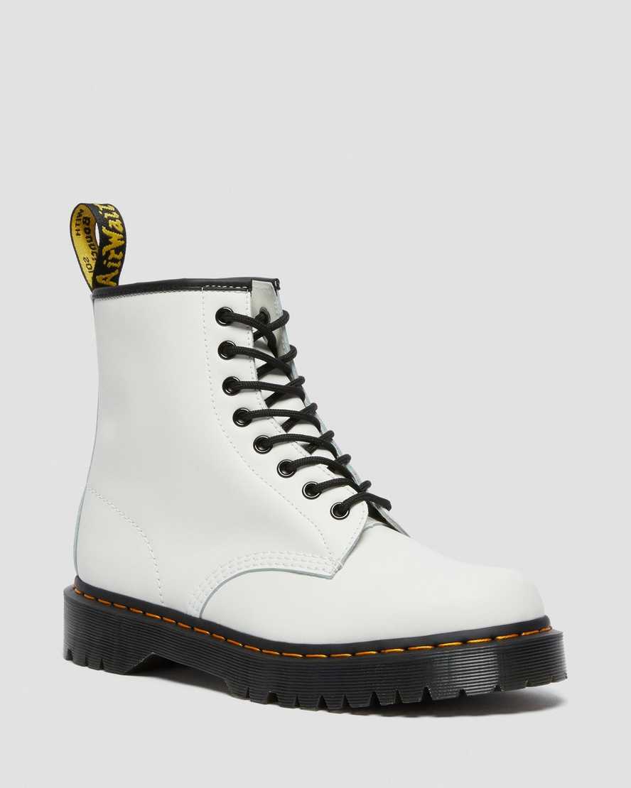 bílé pánské boty na platformě dr. martens 1460 bex smooth