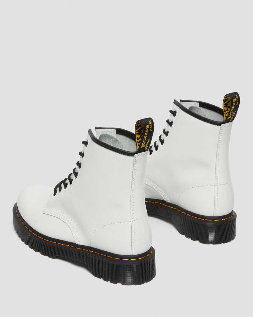 bílé pánské boty na platformě dr. martens 1460 bex smooth