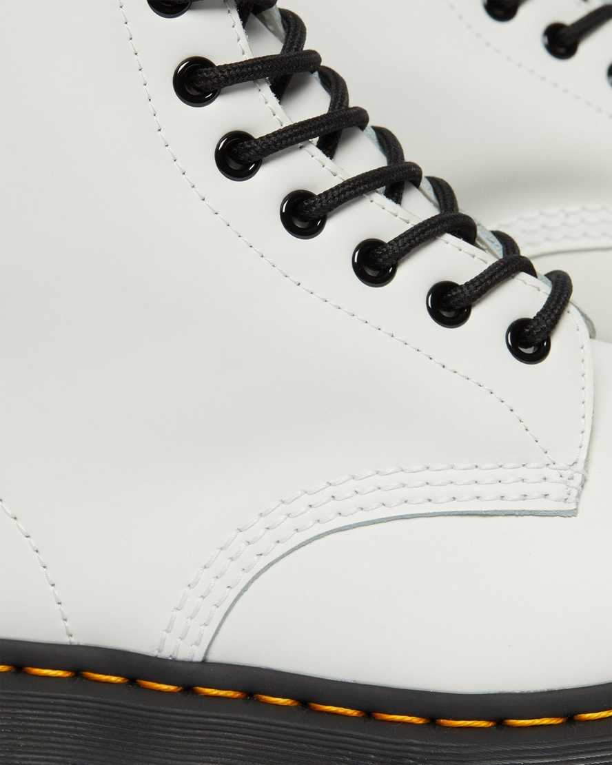 bílé pánské boty na platformě dr. martens 1460 bex smooth