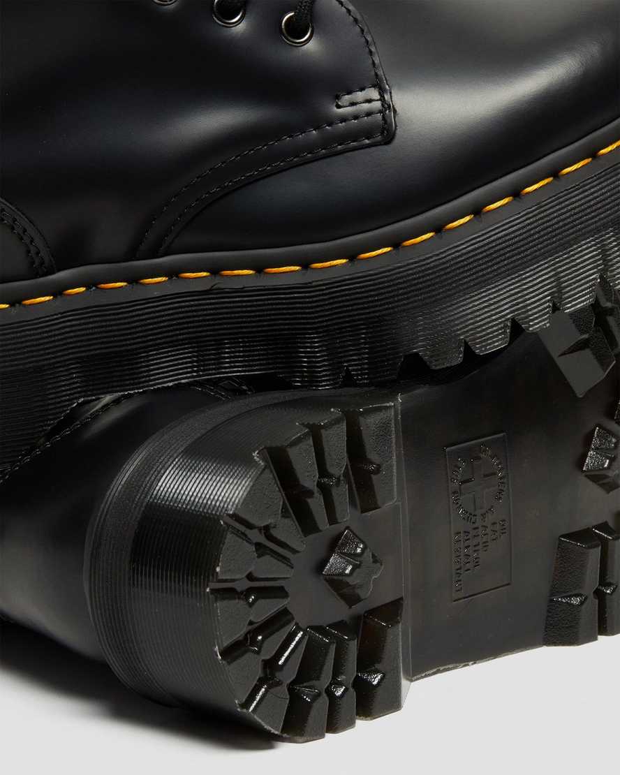 Černé pánské boty na platformě dr. martens jadon hi smooth