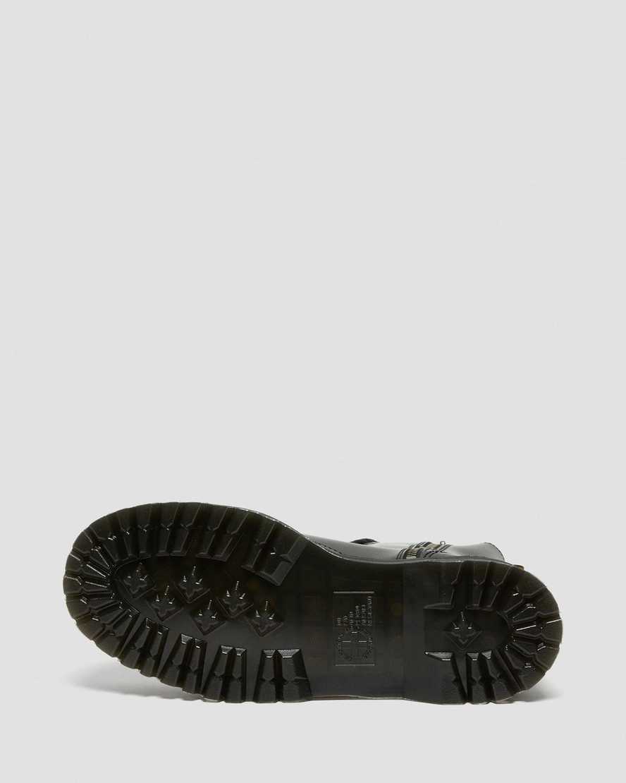 Černé pánské boty na platformě dr. martens jadon hi smooth