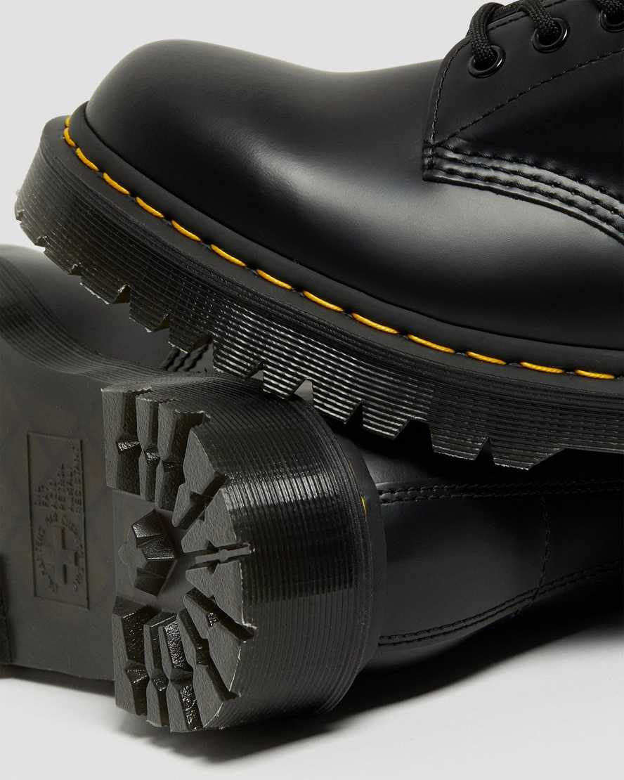 Černé pánské boty na platformě dr. martens 1460 bex smooth