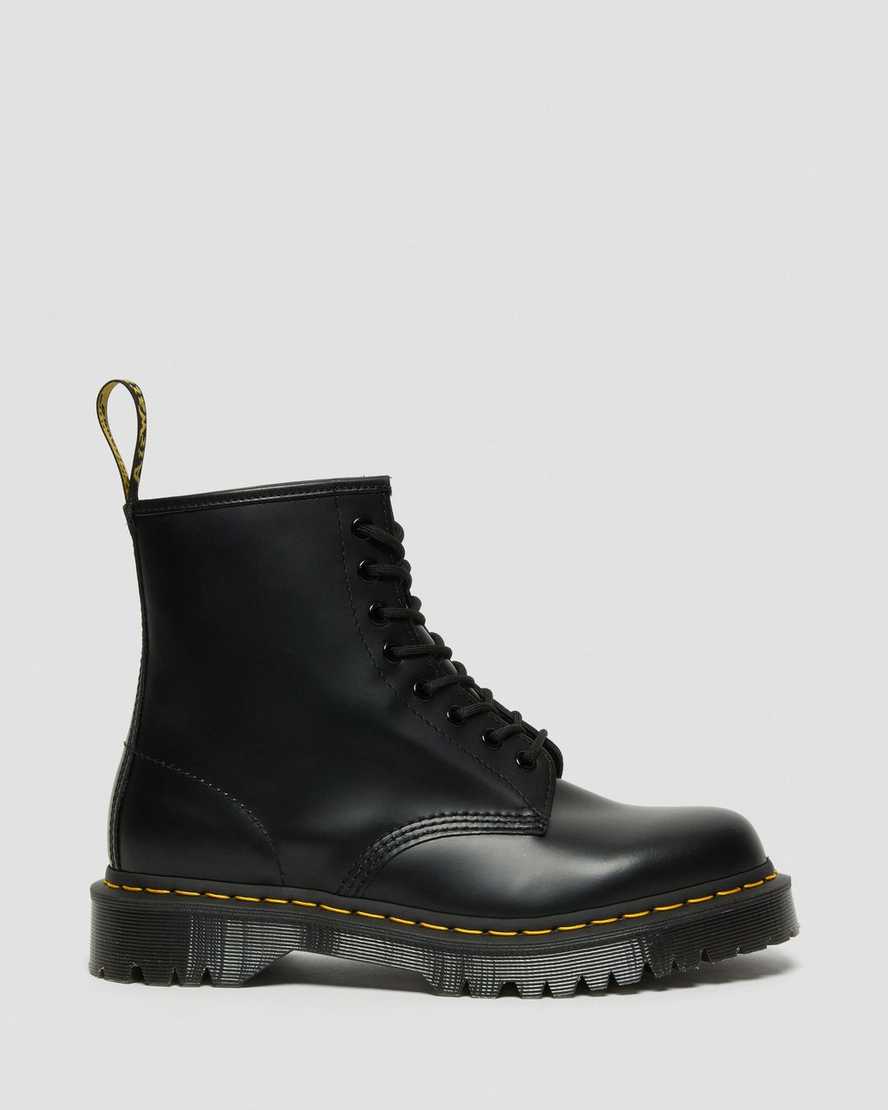 Černé pánské boty na platformě dr. martens 1460 bex smooth