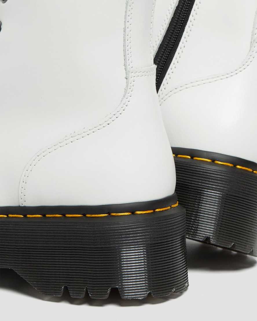 bílé pánské boty na platformě dr. martens jadon smooth