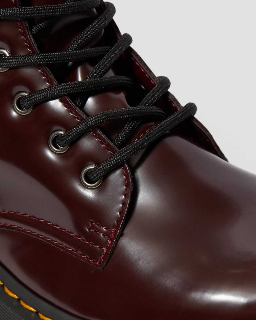 Červené pánské boty na platformě dr. martens jadon ii