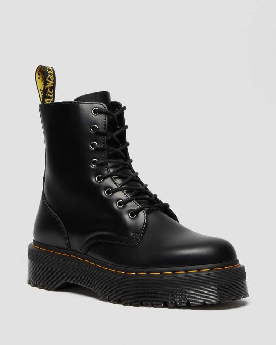 Černé pánské boty na platformě dr. martens jadon smooth