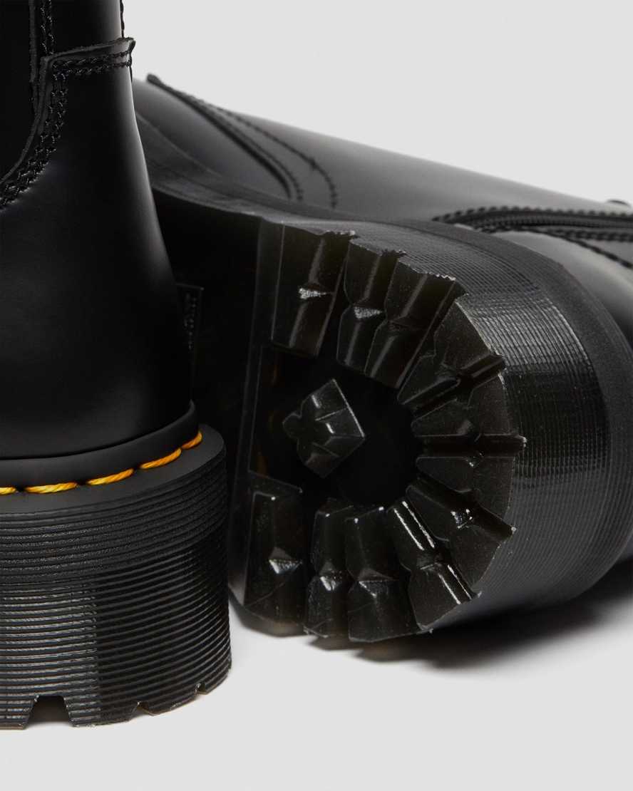 Černé pánské boty na platformě dr. martens jadon smooth