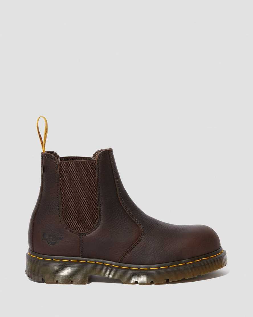 hnědé pánské pracovní boty dr. martens fellside chelsea