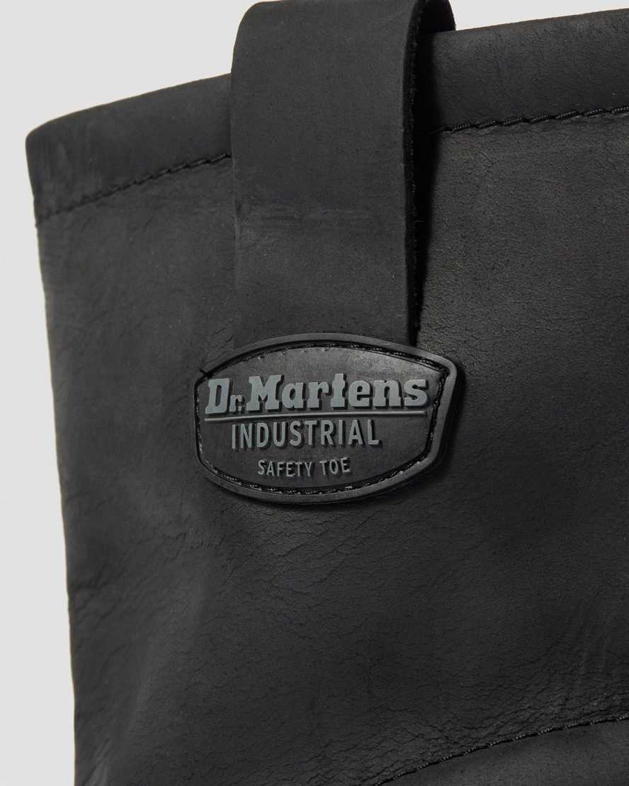 Černé pánské pracovní boty dr. martens 2295 extra wide greasy slip-on