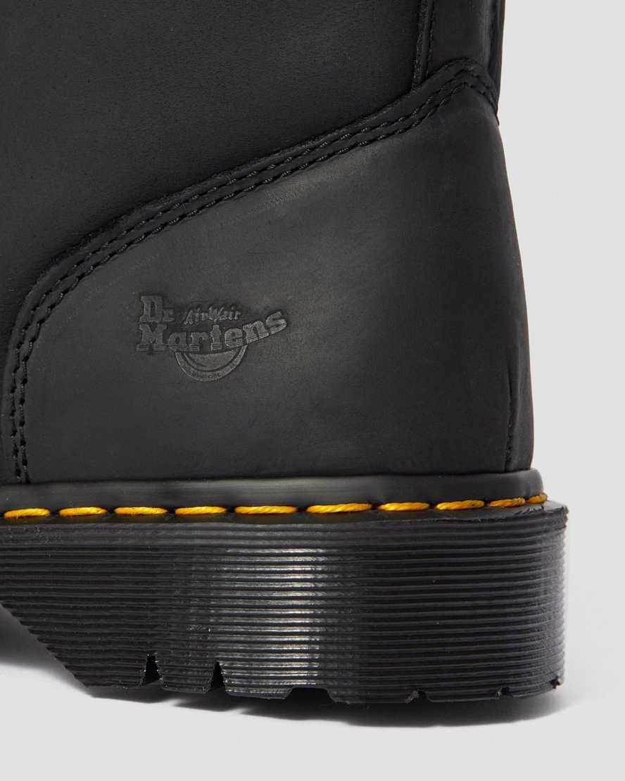 Černé pánské pracovní boty dr. martens 2295 extra wide greasy slip-on