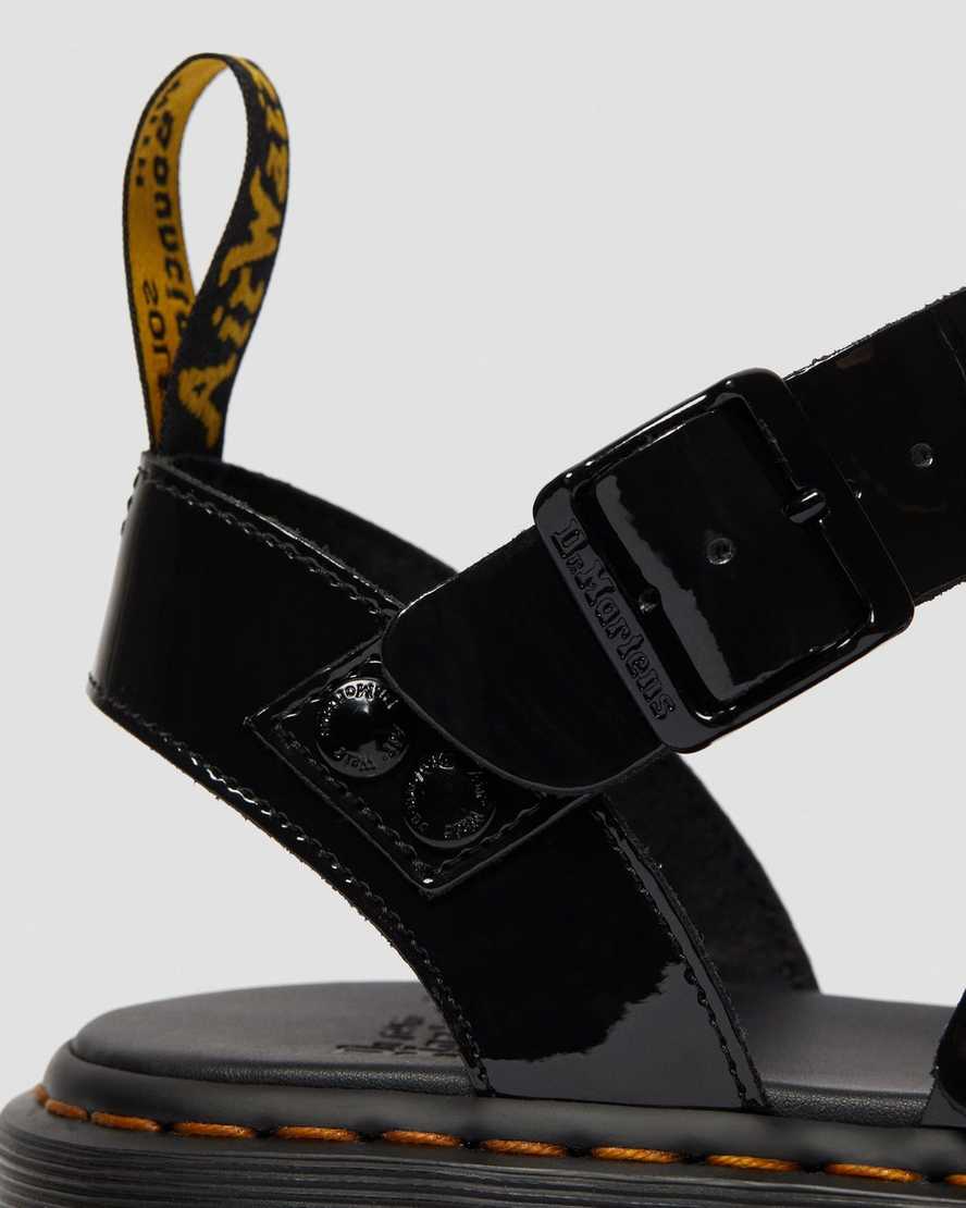 Černé pánské gladiátorské sandály dr. martens gryphon patent