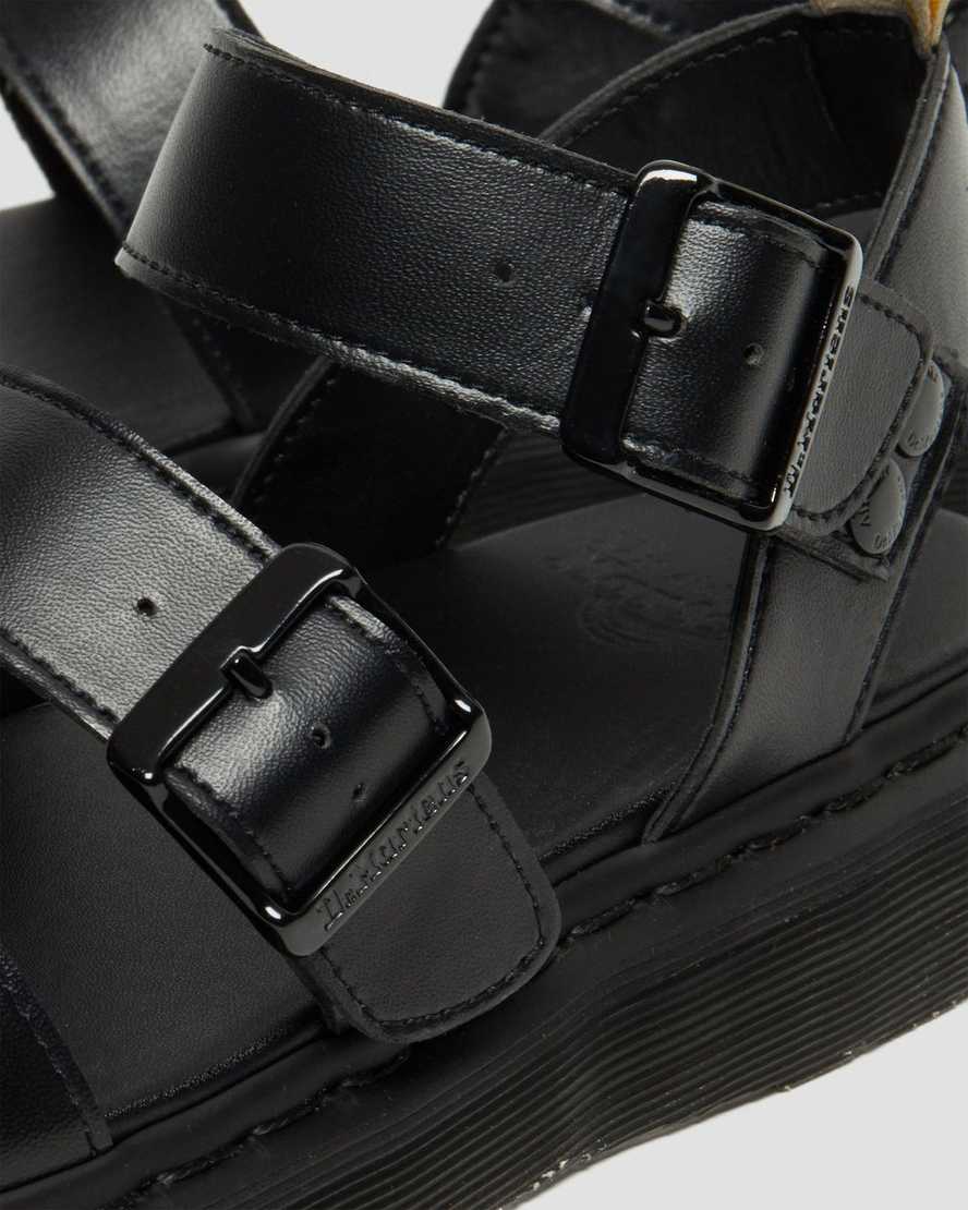 Černé pánské gladiátorské sandály dr. martens gryphon
