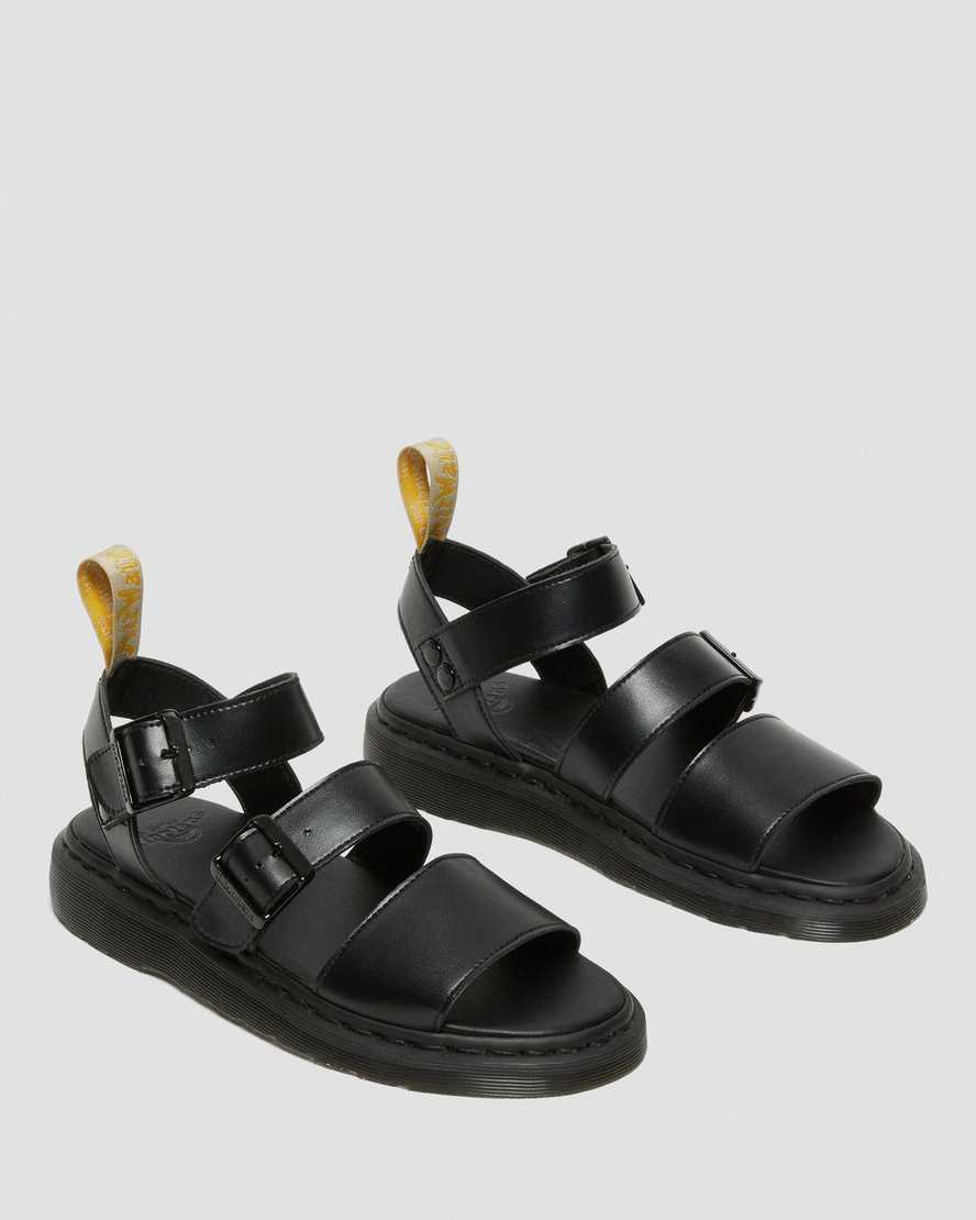 Černé pánské gladiátorské sandály dr. martens gryphon
