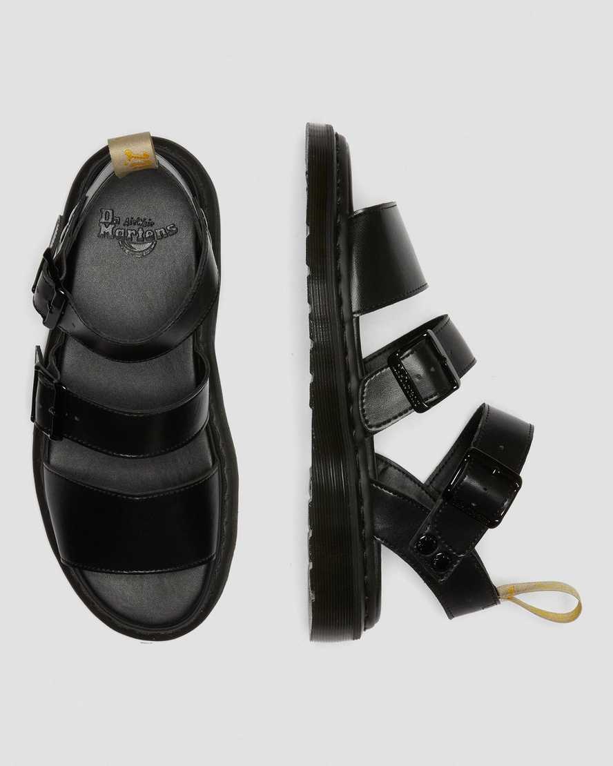 Černé pánské gladiátorské sandály dr. martens gryphon