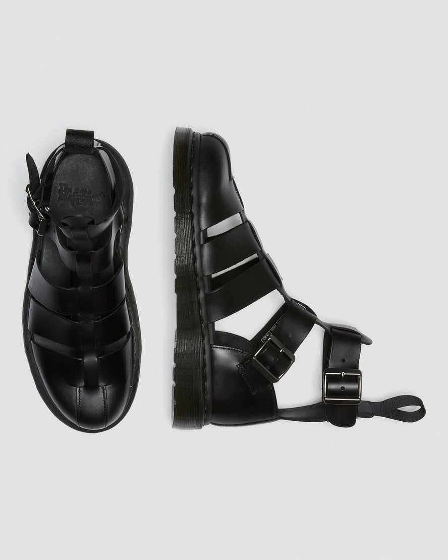 Černé pánské gladiátorské sandály dr. martens geraldo