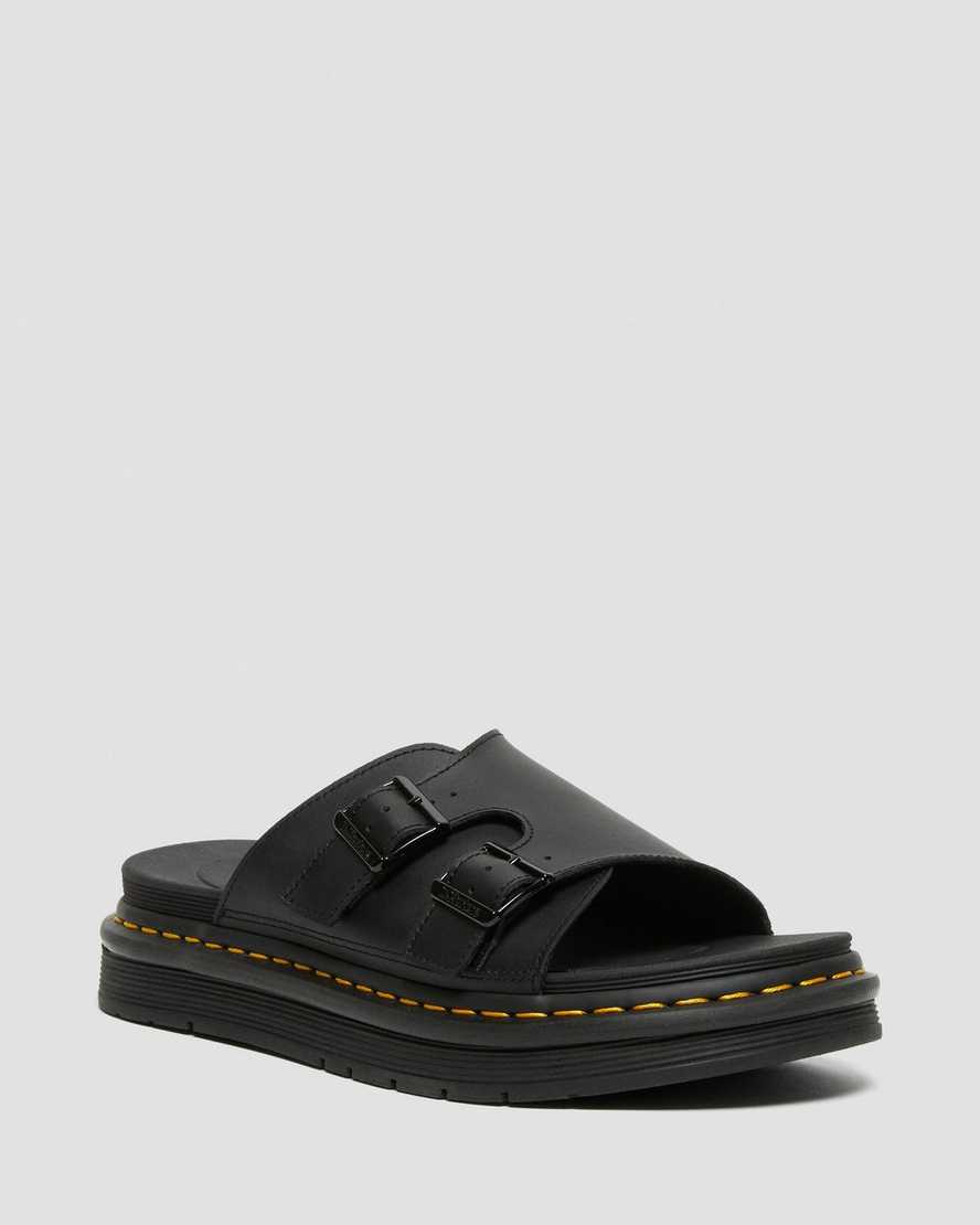 Černé pánské nazouvací sandály dr. martens dax