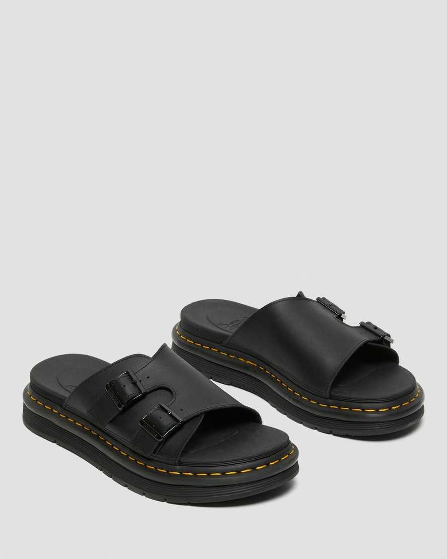 Černé pánské nazouvací sandály dr. martens dax
