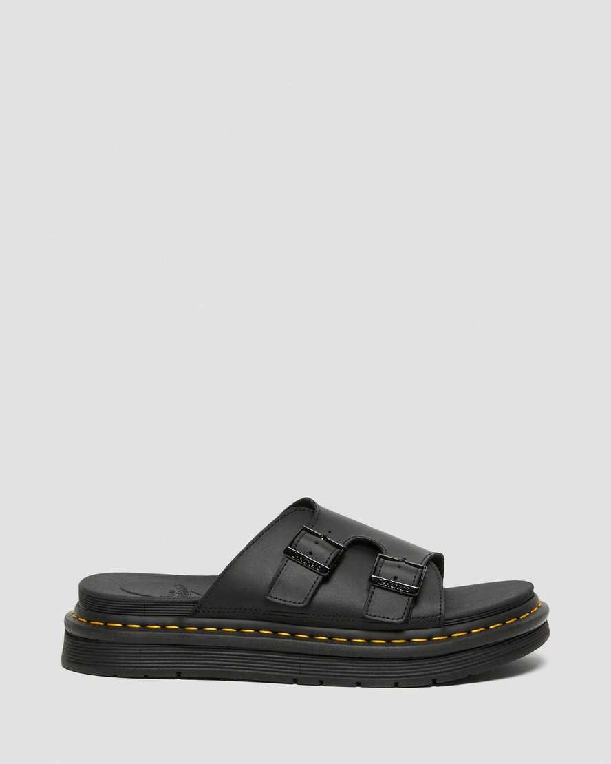 Černé pánské nazouvací sandály dr. martens dax
