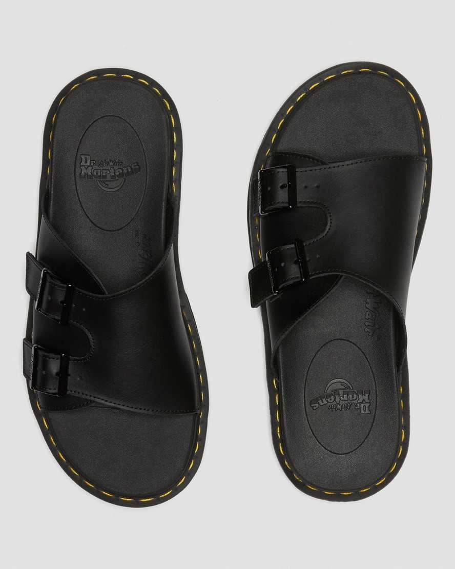 Černé pánské nazouvací sandály dr. martens dax