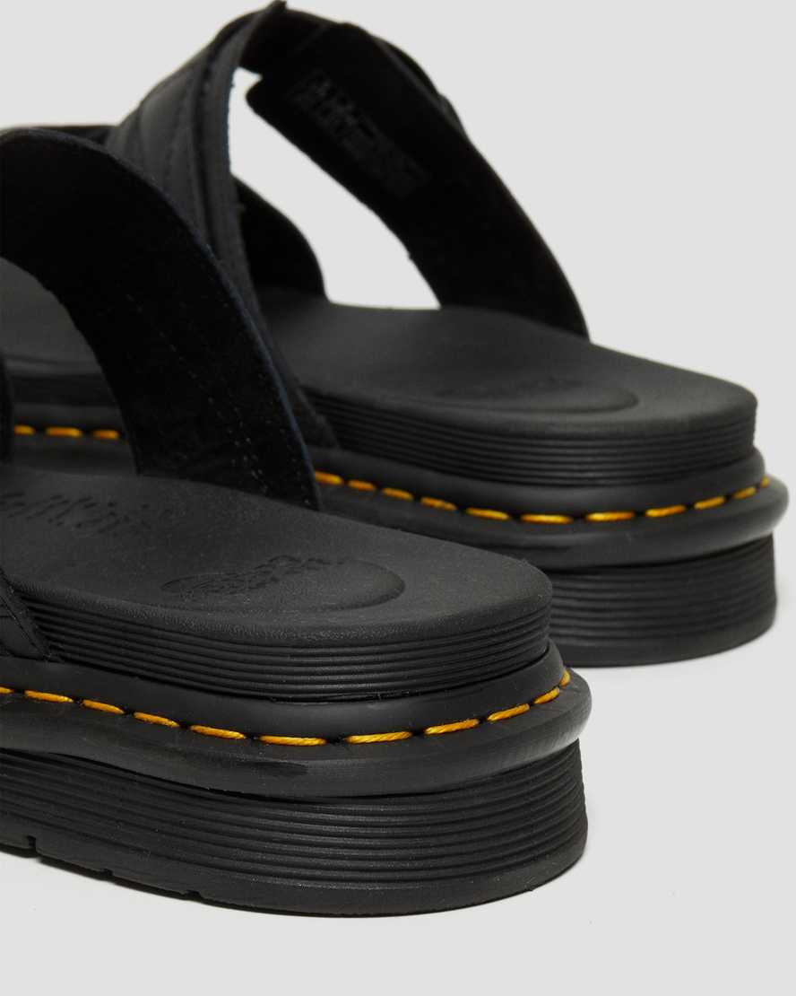 Černé pánské nazouvací sandály dr. martens chilton
