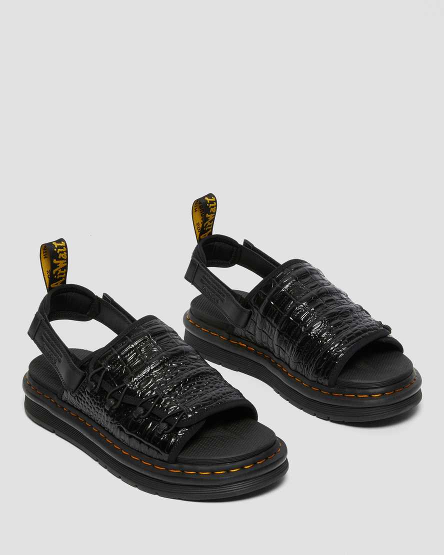 Černé pánské sandály dr. martens mura suicoke croco