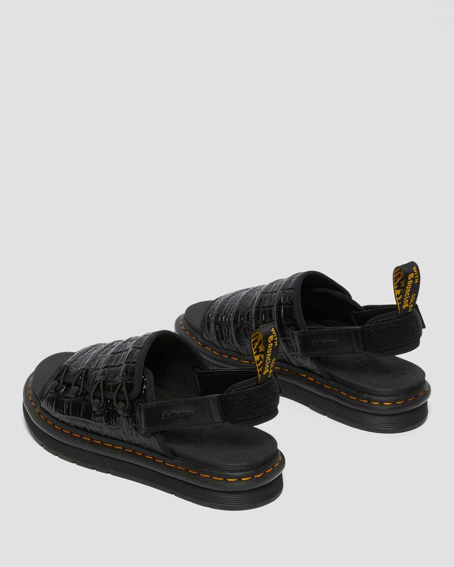 Černé pánské sandály dr. martens mura suicoke croco