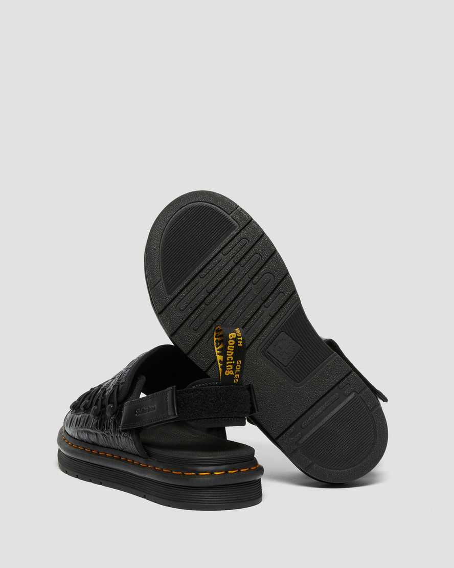 Černé pánské sandály dr. martens mura suicoke croco
