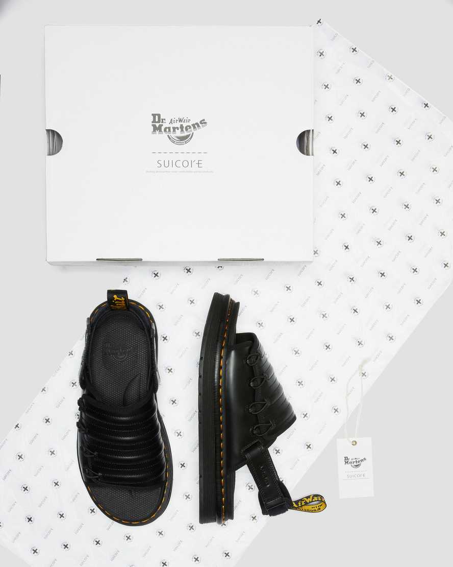 Černé pánské sandály dr. martens mura suicoke