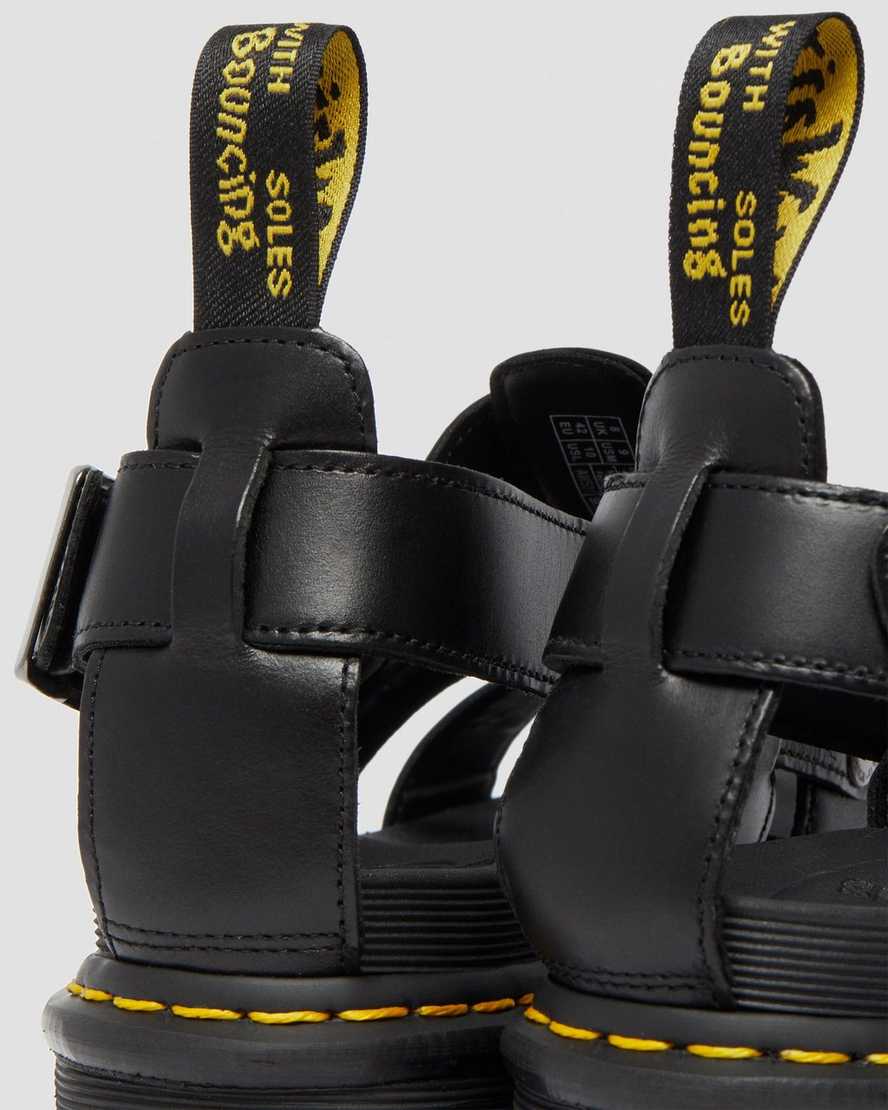 Černé pánské sandály dr. martens terry s páskem