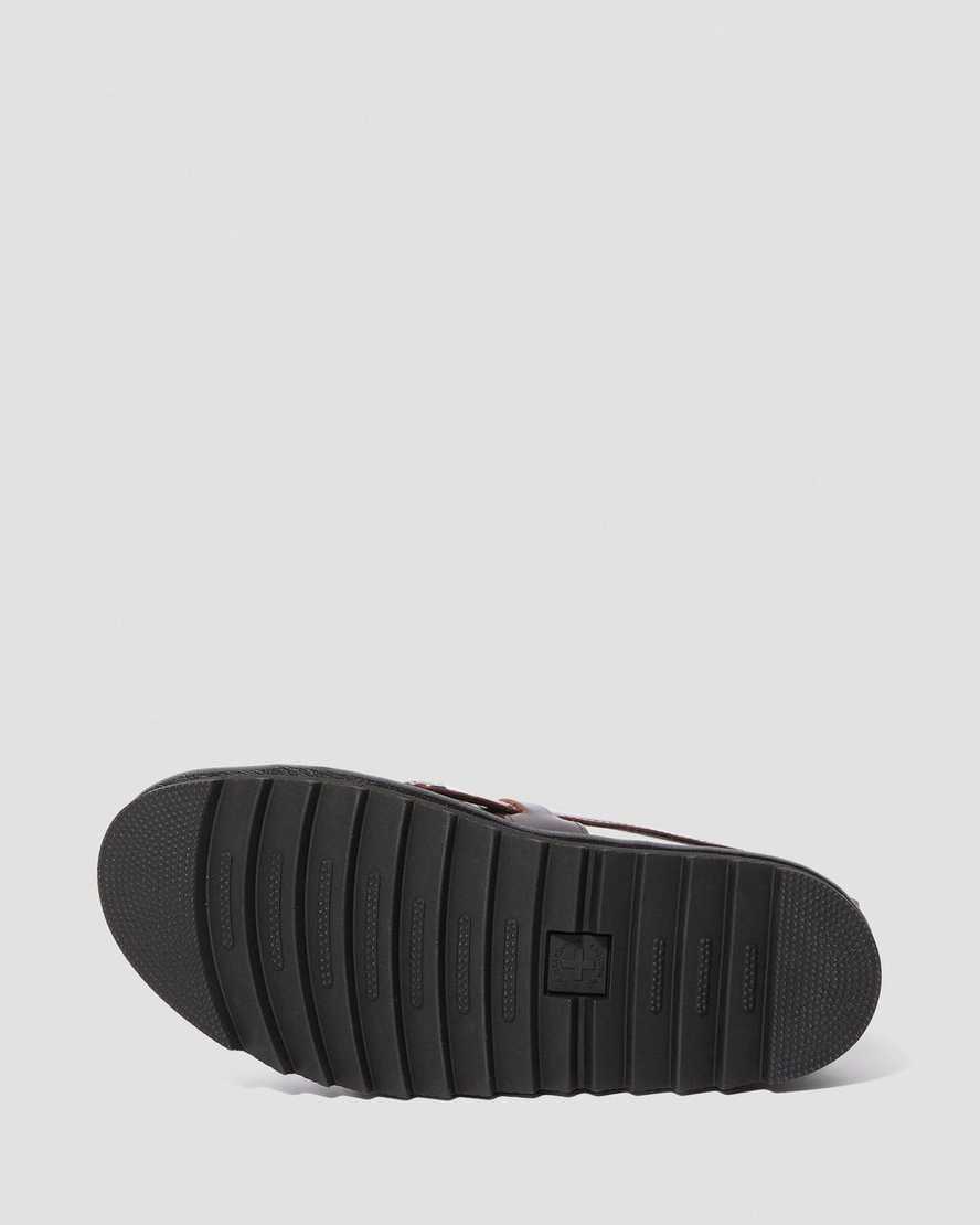 hnědé pánské sandály dr. martens terry s páskem