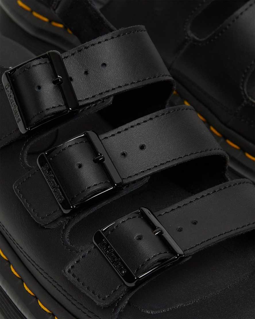 Černé pánské sandály dr. martens soloman s páskem