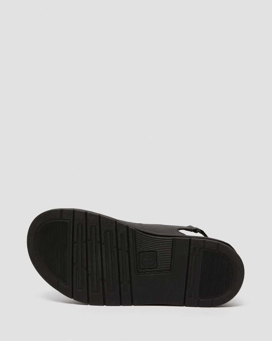 Černé pánské sandály dr. martens soloman s páskem