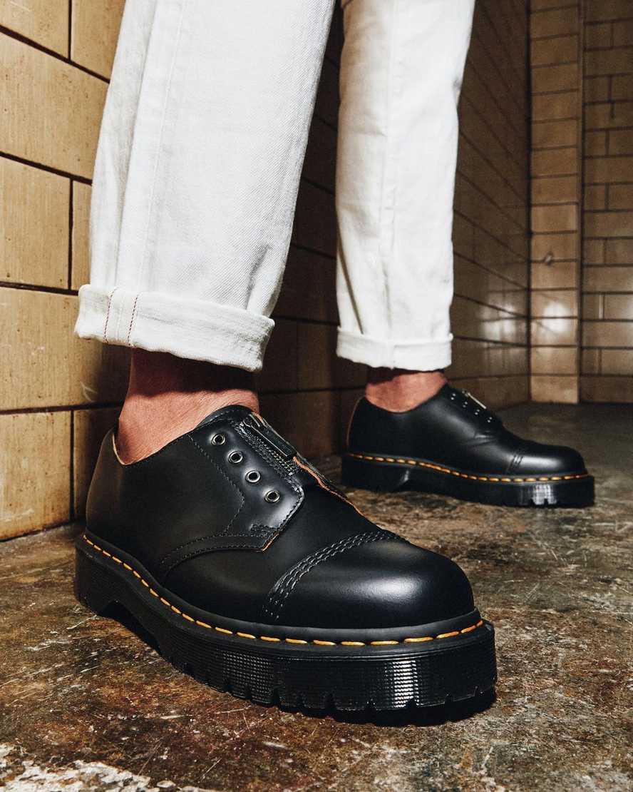 Černé pánské boty dr. martens smiths bez tkaniček bex